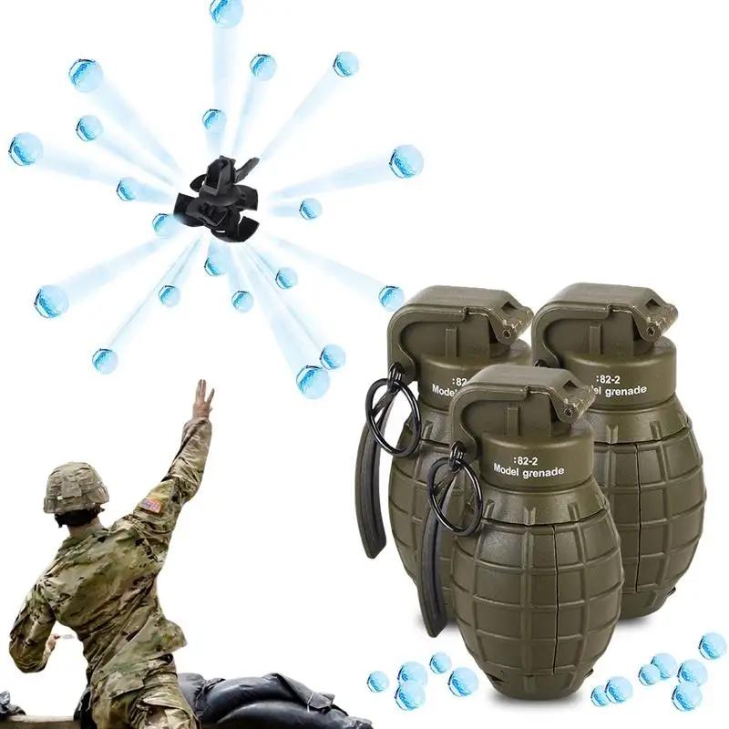 에어소프트 페인트 볼 수류탄 장난감 모델, 나일론 장난감, 전술 야외 전투 게임 리필 BB, 82-2, 3 개